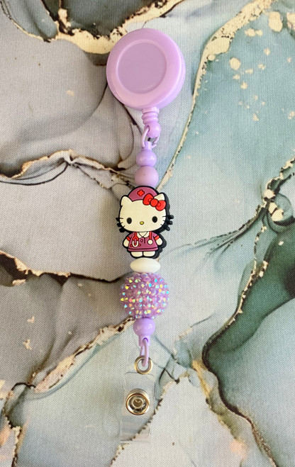 Hk kitty Beadable badge  #2