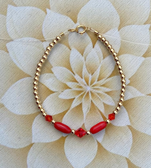 14k gold JULY  bracelet #3