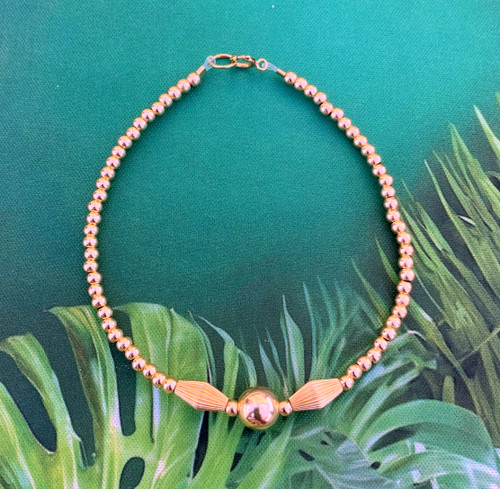 14k All Gold small torpedo bracelet #2