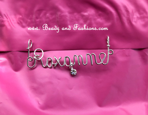 Sterling Silver Roxanne wire nameplate