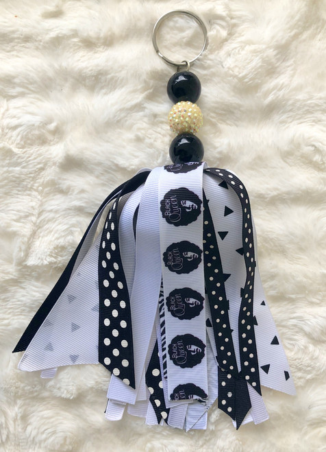 Copy of Black Queen Large tassel Keychain