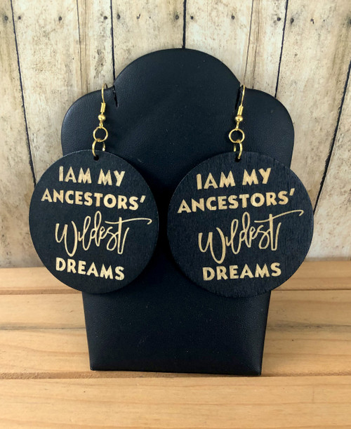 I am my ancestors wood earrings #6
