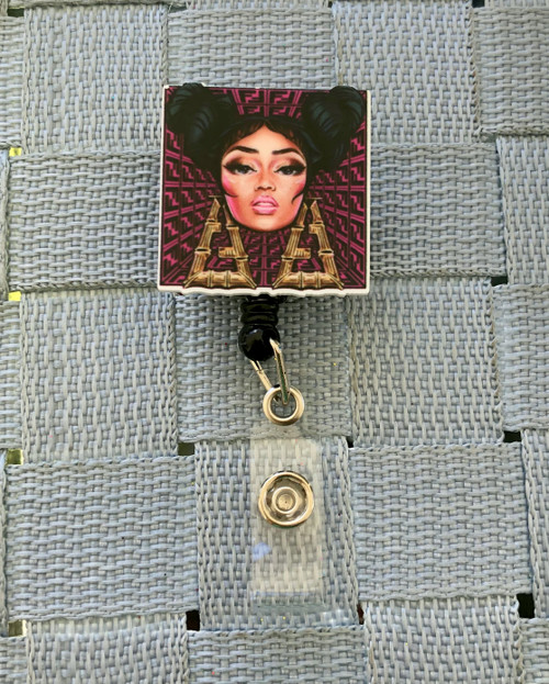 NICKI  QUEEN Badge reel #1