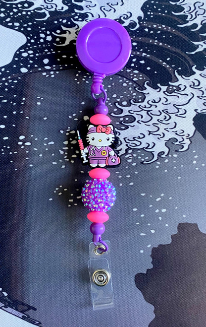 Hk kitty Beadable badge #8