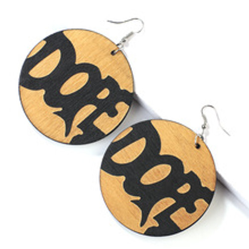 Dope wood earrings