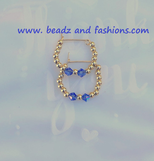 14k gold ANY SIZE September earrings #2