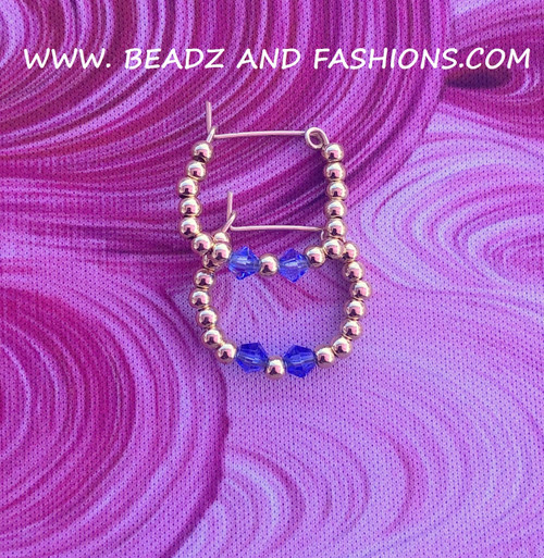 14k gold ANY SIZE September earrings #2