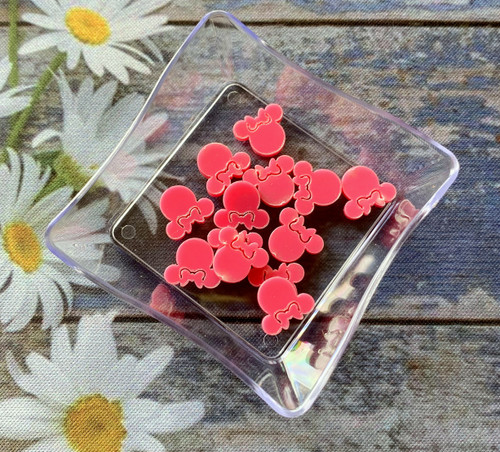 Minnie Mouse small pink planar resin
