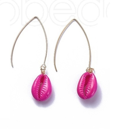 PINK SHELL dangle earrings