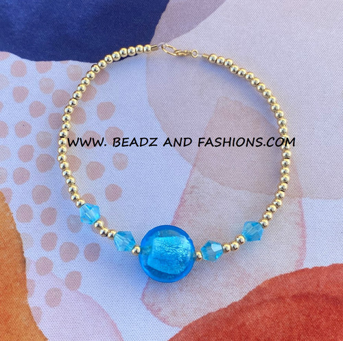 14k gold March round bracelet #1