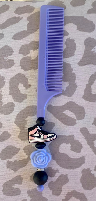 Sneaker beaded hair comb #1