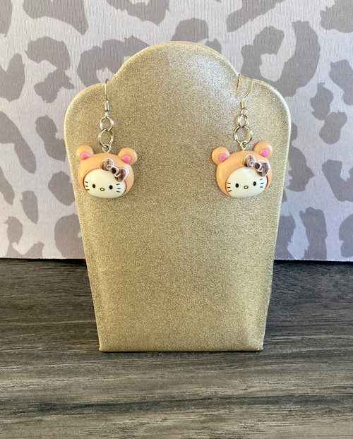Kitty charm earrings #1