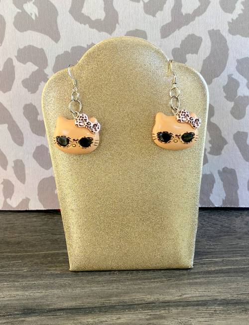 Kitty charm earrings #2
