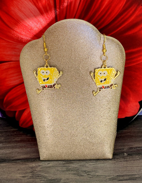 Sponge bob charm earrings  #1