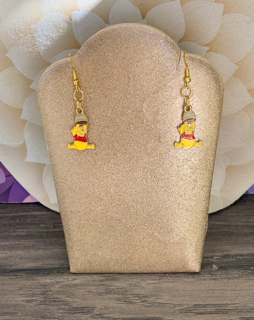 pooh bear charm earrings  #1