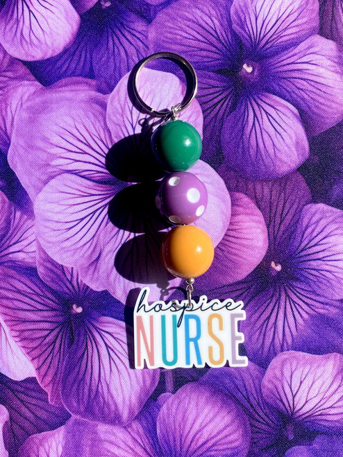Hospice Nurse Ball Keychain.