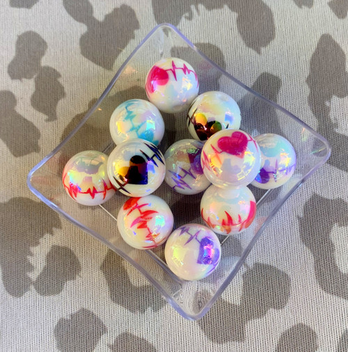 16mm EKG acrylic beads
