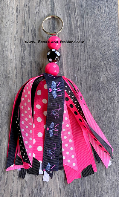 LPN black tassel large keychain #1