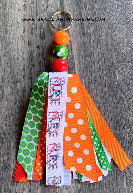 NURSE tassel large keychain #1