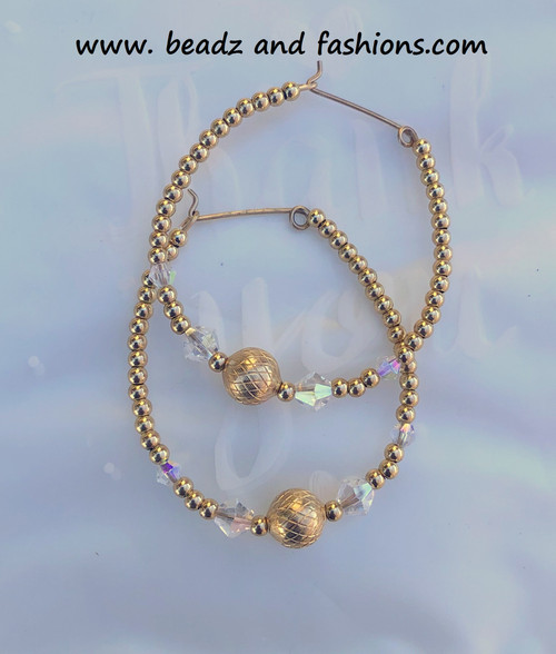 14k gold XL APRIL precision earrings