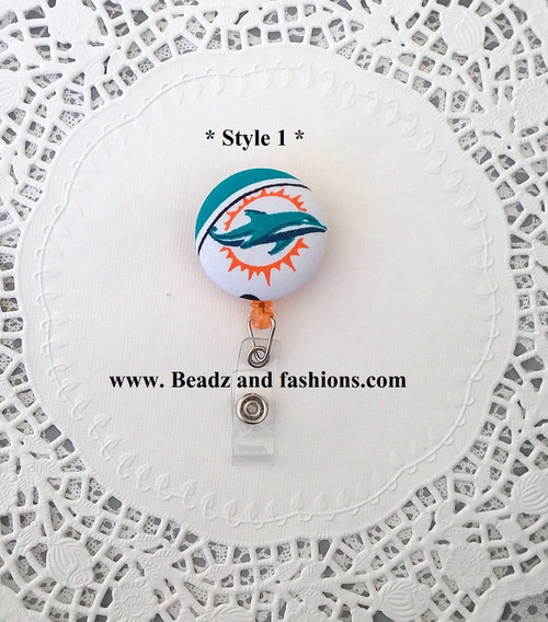 Dolphins badge reel style 1