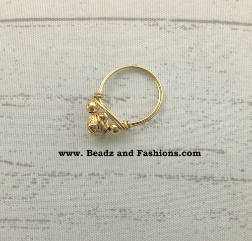 14k gold Small Nugget ring