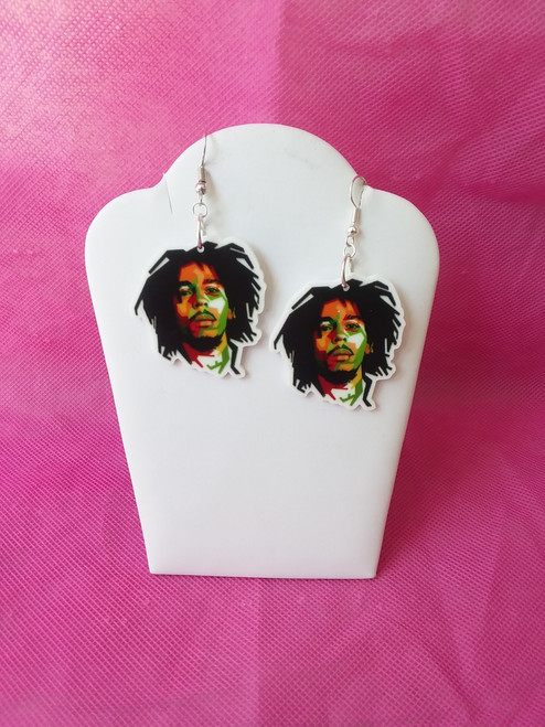 Bob Marley dredlock planar earrings