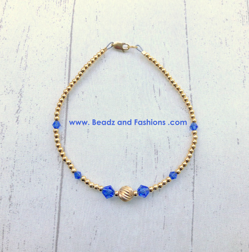 14k gold  ANY COLOR  twist Anklet