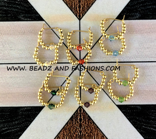 14k gold XXS ANY COLOR hoop earrings