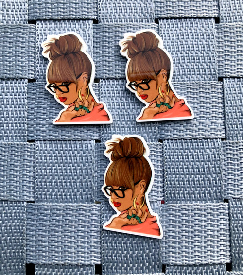 Woman bun up planar resin