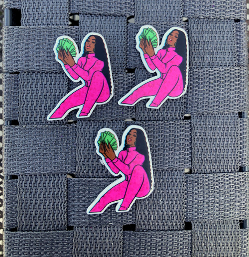 woman pink jumpsuit planar resin
