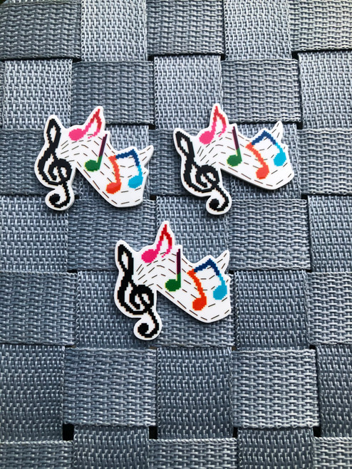 Music notes multi planar resin