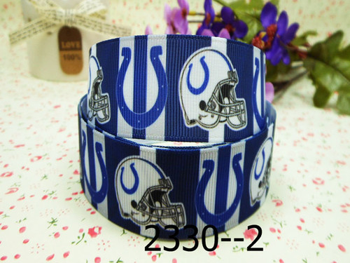 Colts stripe 7/8 sports Ribbon