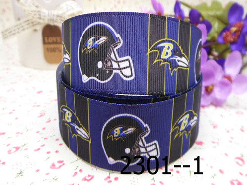 Ravens stripe  7/8 sports Ribbon