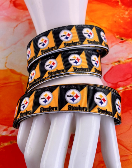Steelers square 7/8 sports Ribbon
