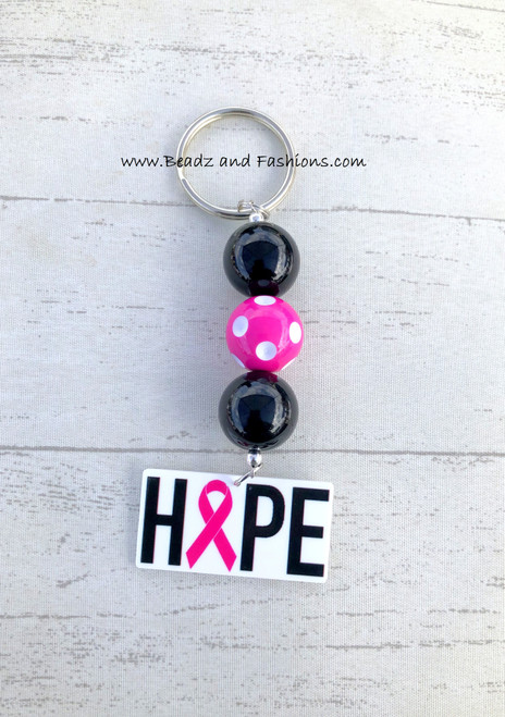 Breast Cancer Hope Ball Keychain