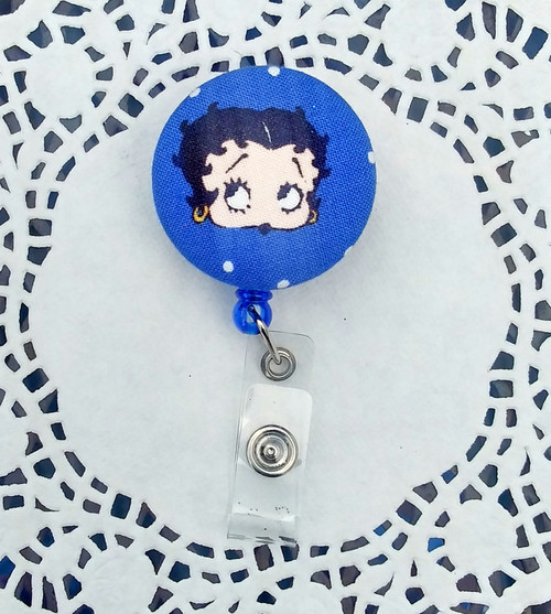 Betty Blue fabric badge reel