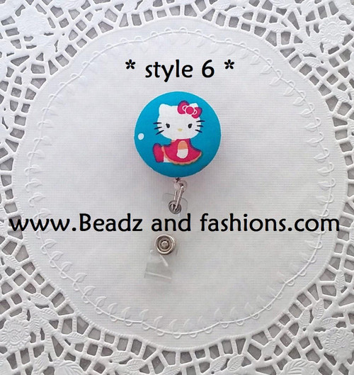 Hello Kitty fabric badge reel