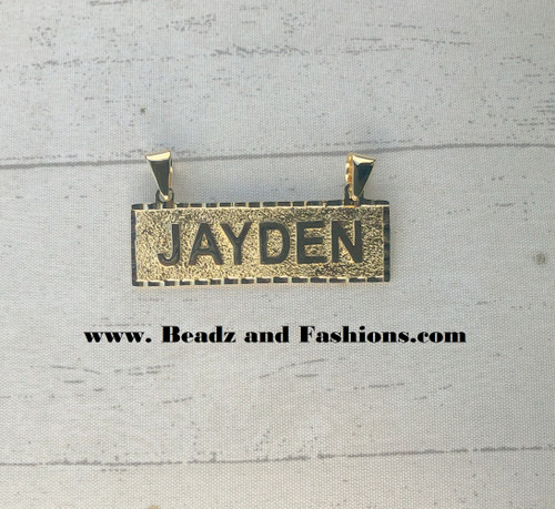 14k gold filled Small Jayden Block nameplate