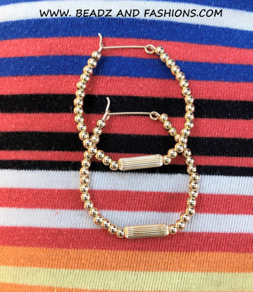 14k All gold ANY SIZE tube earrings #1