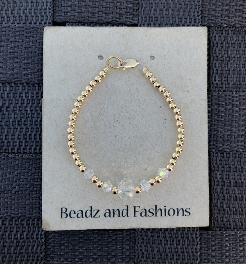 14k gold rondelle bracelet #2 kids