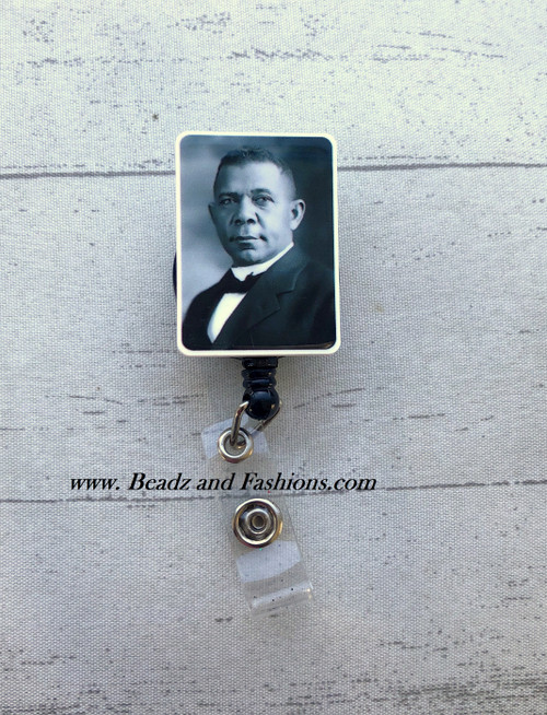 Booker T Washington planar badge reel