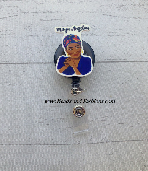 Maya Angelou planar badge reel