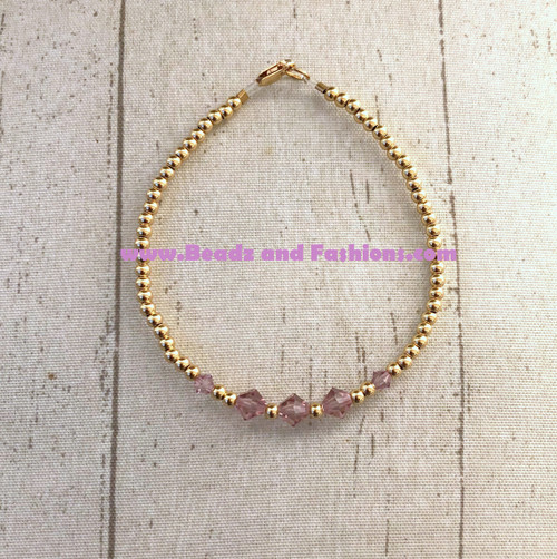 14k gold June Birthstone bracelet