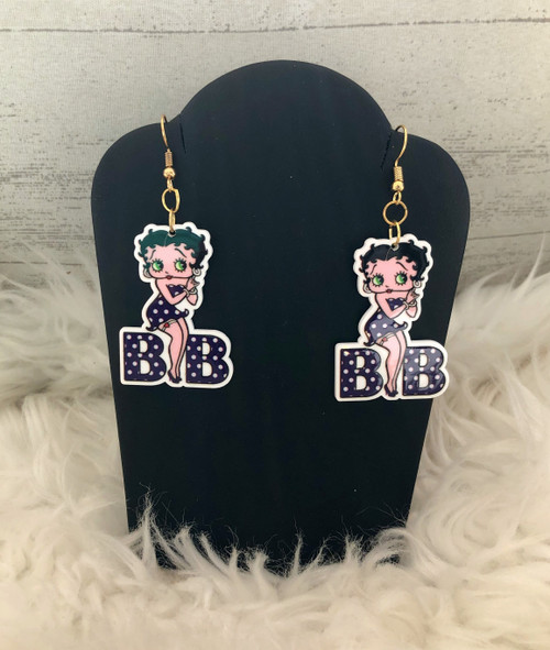 Betty Boop planar dangle earrings #1