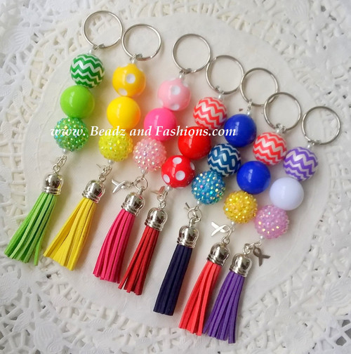 All Cancer tassel Keychain