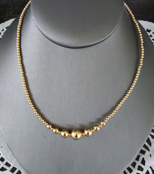 14k All gold plain necklace
