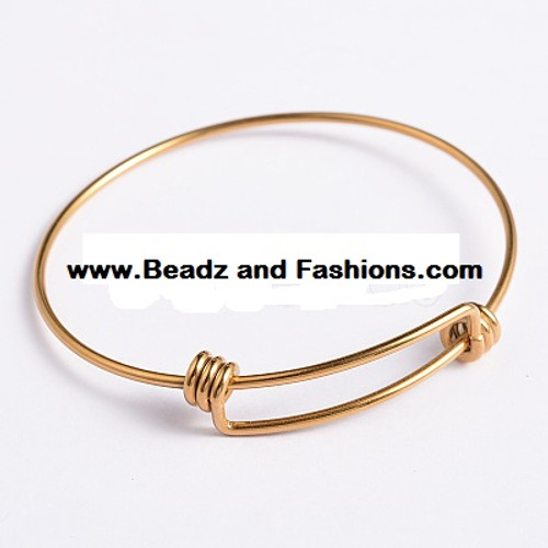 stainless steel Gold expandable bracelet