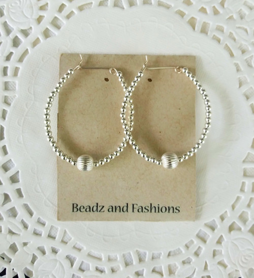 Sterling Silver corrugated earrings