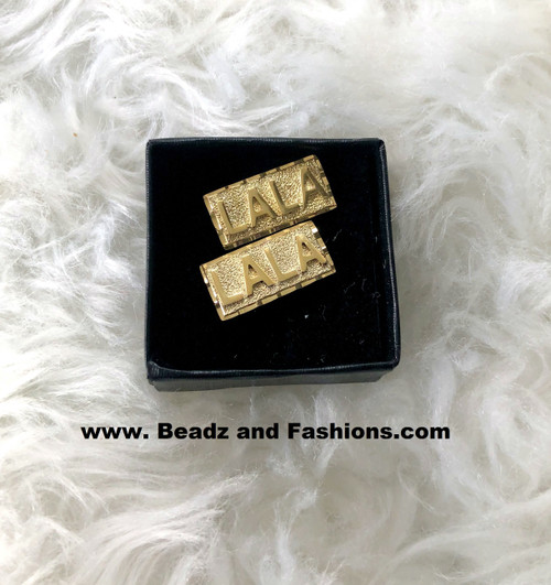14k gold filled Nameplate earrings 1